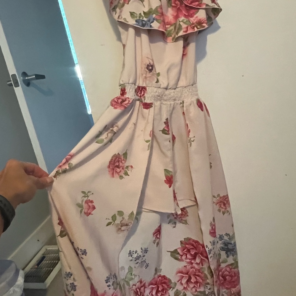 SHEIN Pink Floral Kids Dress